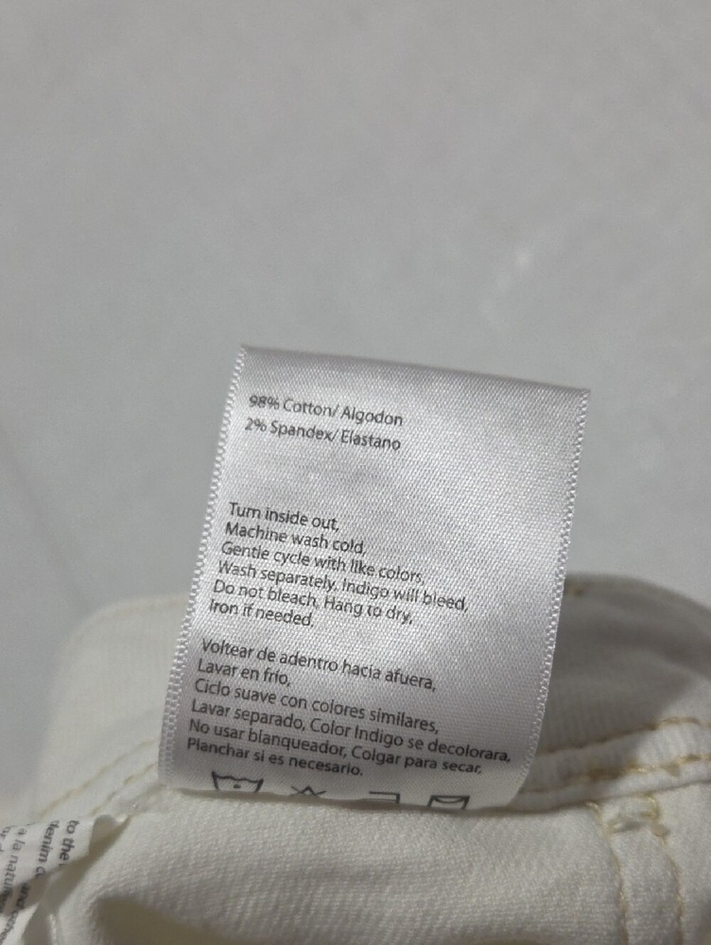 Cream Wide-Leg Jeans with Utility Front Pockets - Picture 8 of 9